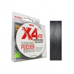 Шнур  SINKING FEEDER BRAID X4 PE 200 м темно серый 0,08 мм
