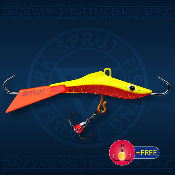 Балансир рыболовный для зимней рыбалки Sprut Mikari №9 22г 75мм RL+тр. с ф/к