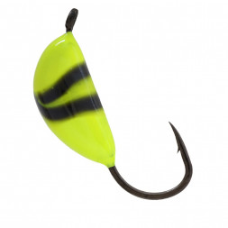 Мормышка вольфрамовая Lumicom Банан с ушком Ф2.5 обмазка винт YBL, цена за 1 шт.