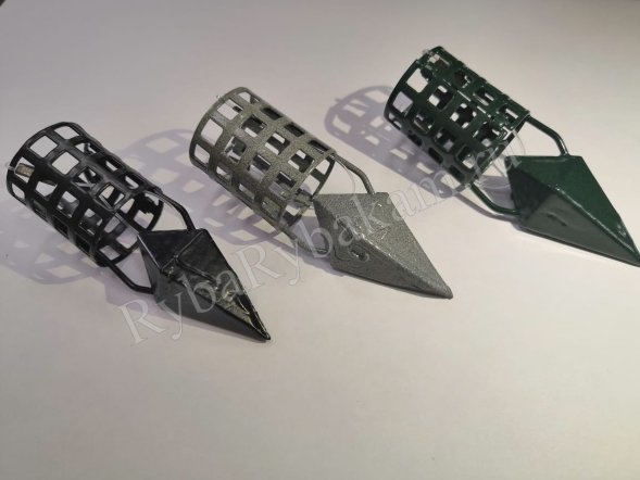 Кормушка Vikfish сербская пуля D25, 90 гр. леска, ил