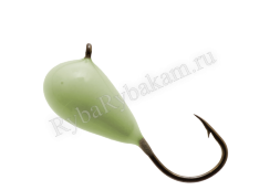 Мормышка вольфрамовая Lumicom Капля с ушком d7.0 обмазка 5 шт