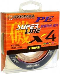 Леска плетеная Kosadaka Super PE X4 multicolor 0.25 150м