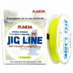 Плетенка KAIDA25 JIG LINE x4 PE ярко желтая 150м  0,25мм  50LB