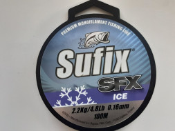 Леска зимняя Sufix SFX Ice 100m прозрачная 0,16мм